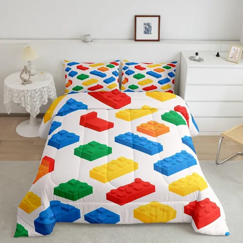 Vista 20 de Feelyou Juego de ropa de cama con lazos bonitos y cerezos, tamaño individual, para niños, juego de edredón con lazos de acuarela para niños, niñas