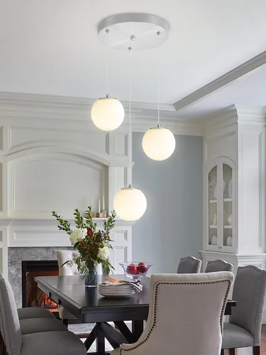 Vista 53 de ykolupty Lámpara colgante negra de 1 luz moderna de globo de vidrio gris ahumado, luces colgantes para isla de cocina, luces colgantes ajustables