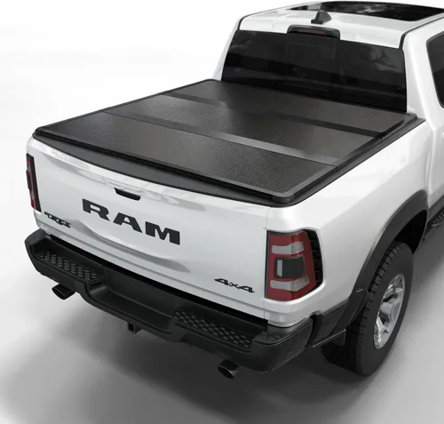 Vista 8 de Toptiny Cubierta rígida plegable para caja de camioneta, HTF081, compatible con Dodge Ram 1500 (2002-2026), 2500 y 3500 (2003-2026) caja de 8 pies
