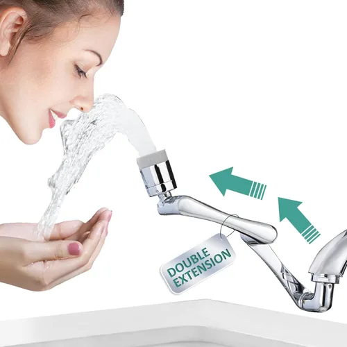 Vista 8 de Patentado CECEFIN 1080° Extensor de Grifo Giratoria - Aireador de Fregadero - Extensión de Grifo de Agua con 2 Modos de Salpicadura, Accesorio