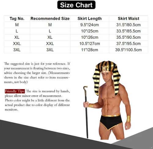 Vista 6 de Disfraz sexy de rey egipcio para hombre, disfraz de Halloween, juego de rol, ropa
