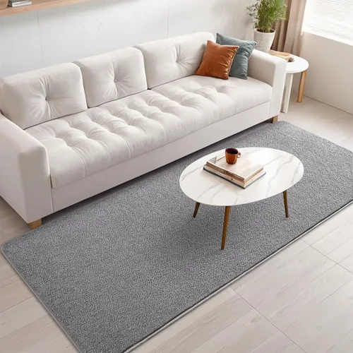 Vista 11 de Nuttumico - Alfombra de pasillo de 2 x 6 pies, color gris oscuro, alfombras para dormitorio, sala de estar, alfombras de entrada lavables