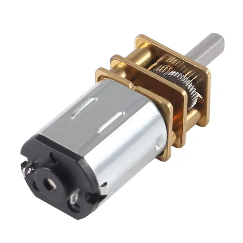 Vista 5 de 3 piezas de motor de reducción de velocidad DC 3V 30RPM N20 con eje de 3mm, motor de rueda dentada de metal mini con caja de cambios de metal