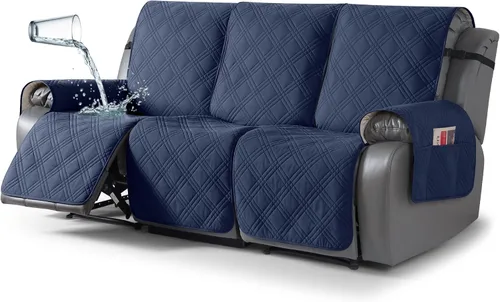 Vista 10 de TAOCOCO Fundas para Sillón de Dos Plazas Reclinable 100% Impermeables, Fundas Divididas para Loveseat Reclinable, Funda Antideslizante para Sofá