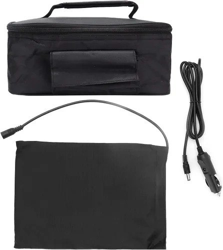 Vista 2 de Mini horno portátil de calefacción eléctrica para coche, calentador de alimentos portátil de 12 V, calentador eléctrico de calentamiento rápido