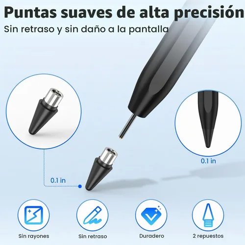 Vista 8 de Lápiz capacitivo para pantallas táctiles iOS y Android, lápiz activo para Samsung, lápices capacitivos digitales inteligentes
