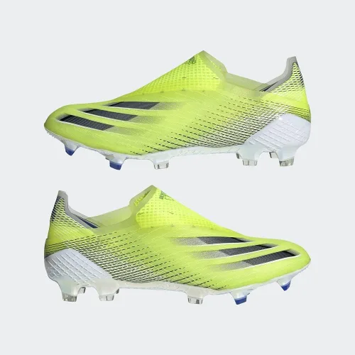 Vista 8 de adidas X Ghosted+ Firm Ground Cleat - Zapatillas de fútbol para hombre, color amarillo y negro