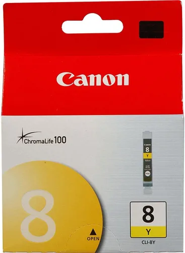 Vista 2 de Canon CLI-8Y - Cartucho de tinta amarillo para impresoras PIXMA IP, MP, MX y PRO Series, paquete de 3