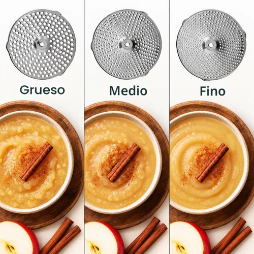 Vista 2 de [Usado] Hungry Artisan Compact Food Mill for Applesauce & Tomato Sauce Molino de acero inoxidable con mango de anidación para un fácil