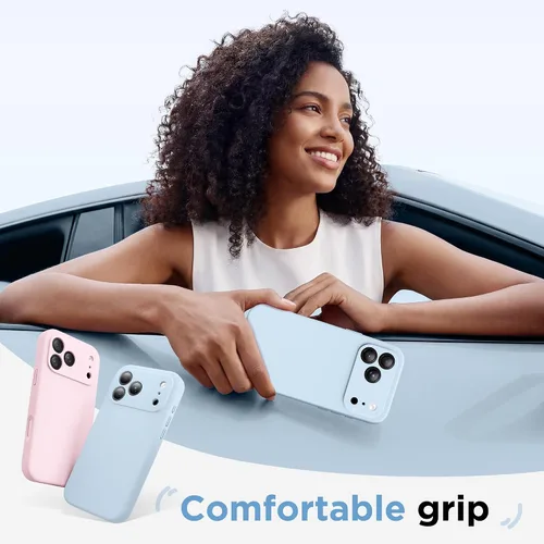 Vista 6 de BERFY Funda para iPhone 17 Pro Max, compatible con MagSafe, protector de pantalla de vidrio integrado, protección de cámara, funda de cuerpo
