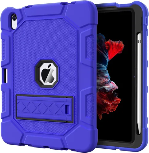Vista 10 de Azzsy Funda para iPad 10.ª generación de 10.9 pulgadas, 2022, soporte integrado para lápiz Apple, funda protectora resistente a prueba de golpes