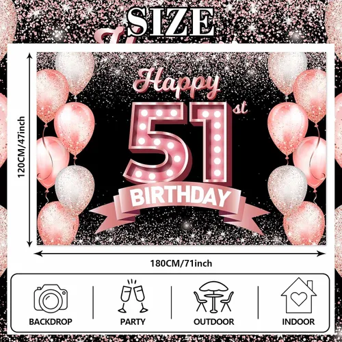 Vista 76 de Cartel de feliz cumpleaños décimo oro rosa, telón de fondo, saludos a 10 años, globos de confeti, decoración temática para niñas de 10 años