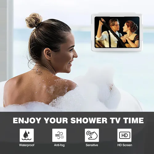 Vista 6 de MoKo Soporte para tablet de ducha, soporte elástico impermeable para iPad para todos los dispositivos de hasta 11 pulgadas, soporte de pared