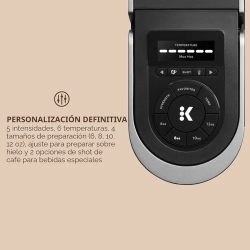 Vista 5 de Keurig K-Cafe SMART - Máquina de café de una sola porción con cápsulas K-Cup, color negro