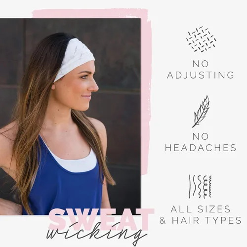 Vista 22 de Maven Thread 4" Wide Workout Headbands for Women – Non-Slip Sweatbands for Gym, Running & Yoga