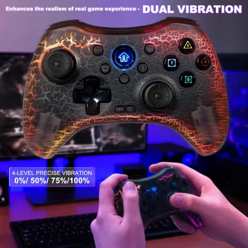 Vista 6 de Koiiko Wireless Game Controller Cracked Gamepad for iOS Android PC NS Switch PS4 PS3 Steam Deck Works with iPhone 151413X, iPad, Samsung, Call of