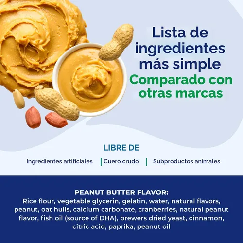 Vista 3 de N-Bone Anillos de dentición para cachorros, sabor a mantequilla de maní, masticables naturales para la dentición y golosinas para masticar, ayuda a
