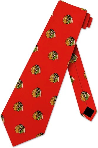 Vista 7 de Eagles Wings Blackhawks Ties Chicago Mens NHL Neckties Multi