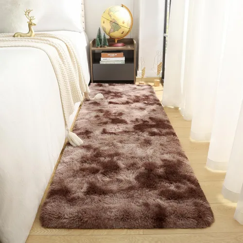 Vista 13 de DETUM Alfombra pequeña de 2 x 3 pies para dormitorio, Kicthen entrada, pasillo, lavable, antideslizante, color borgoña, alfombras de felpa