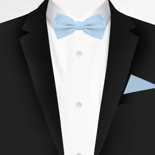 Vista 2 de Jacob Alexander Pajarita ajustable de color sólido con bandas preatadas para hombre