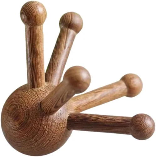 Vista 12 de OULIGET Herramientas de masaje abdominal de terapia de madera, masajeador de drenaje linfático, herramientas de raspado para esculpir el cuerpo