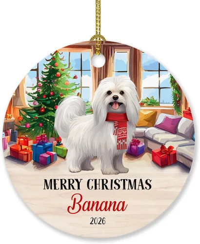 Vista 30 de Adorno personalizado de caniche negro, regalo para perro, mamá, perro, papá, adorno de Navidad único de perro caniche negro 2025, adorno de caniche
