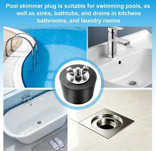 Vista 5 de 1.25"–1.5" Rubber Pool Winter Plug for Inground Above Ground Pools 2 Pack