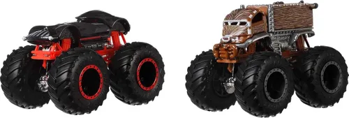 Vista 6 de Hot Wheels Monster Trucks Paquete de 2, Conjunto Demolition Doubles de 2 Vehículos de Juguete a Escala 1:64, para Niños y Coleccionistas
