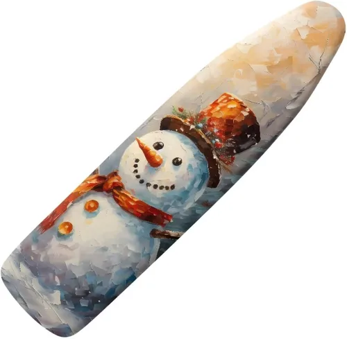 Vista 45 de Funda para tabla de planchar con diseño de estrellas y bandera estadounidense con borde elástico y acogedor bolsillo para la nariz, resistente al