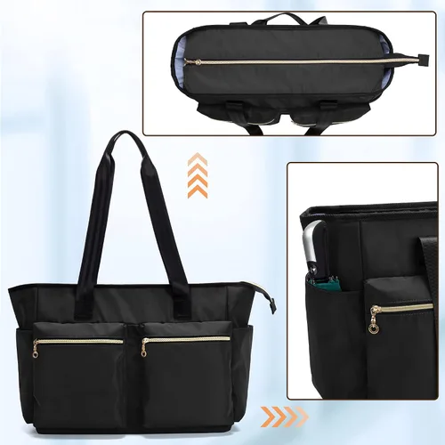 Vista 24 de Damero Bolsa de enfermera con funda para laptop para el trabajo y el cuidado del hogar, estudiantes de medicina