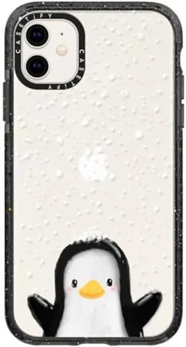 Vista 73 de Funda Impact de CASETiFY para iPhone 11 - Tiempo A Solas de Esther Kim - Negro Claro