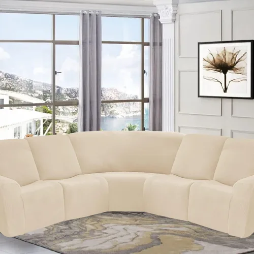 Vista 9 de MIFXIN Funda para sofá reclinable esquinero de 5 asientos, fundas elásticas de punto jacquard elástico de 7 piezas para sofá reclinable