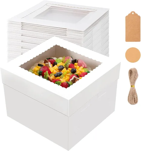 Vista 9 de NEOACT - Paquete de 30 cajas para pasteles, 12 x 12 x 8 pulgadas