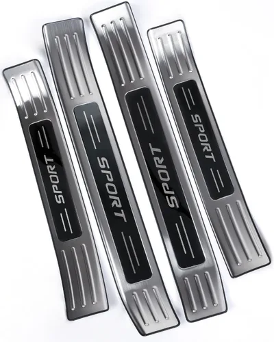 Vista 7 de para Toyota Highlander 2025 2024 2023 2022 2021 2020 Protector de umbral de puerta, Premium 304 Acero inoxidable Protector de entrada de puerta