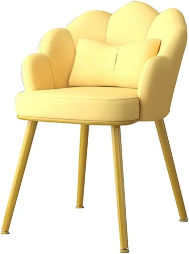Vista 8 de Silla de comedor moderna de cuero, silla de tocador con patas de silla de metal, cocina, dormitorio, sala de matrimonio, balcón, sofá, silla, pasta