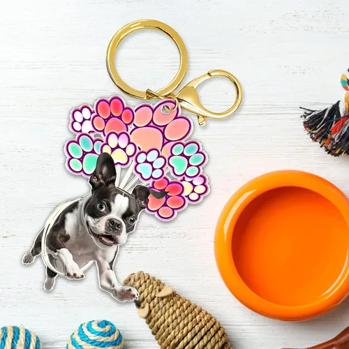 Vista 3 de DongNaiWin Divertidos y lindos llaveros de metal para perros para hombres y mujeres, divertido dije de bolso para mujer