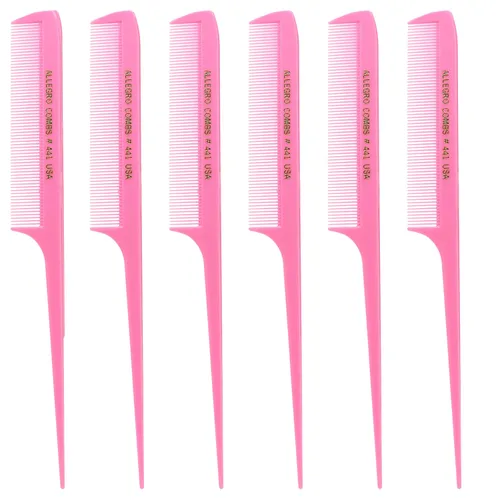 Vista 12 de Allegro Combs Peines de cola de rata de 441. 8.5 pulgadas para trenzar o separar dientes finos de cola de rata, juego de peines para peinar