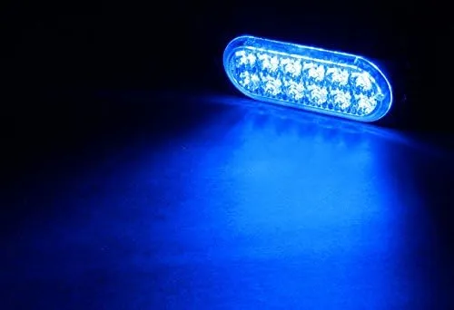 Vista 2 de luces LED estroboscópicas de emergencia, 2 luces estroboscópicas de emergencia de 12 LED, luz intermitente, precaución, construcción de barra de luz