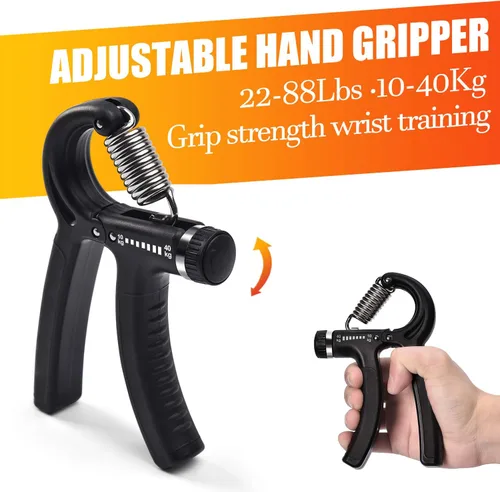 Vista 2 de Grip Strength Trainer 7 Pack Adjustable Hand Gripper, Finger Stretcher Resistance Extensor Bands, Finger Exerciser, Grip Strength Ring & Stress