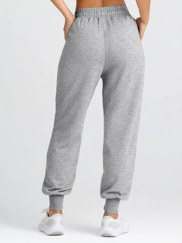 Vista 5 de Yovela - Pantalones deportivos holgados de cintura alta para mujer, ropa de otoño, informales, cálidos, estéticos, con bolsillos, Y2k