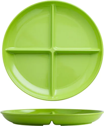 Vista 11 de Baby Blue - Platos divididos con 4 compartimentos, bandeja para aperitivos, platos de frutas de grado alimenticio, sin BPA, 1 paquete