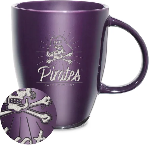 Vista 14 de Rico Industries - Taza de lustre cerámico con grabado láser de la NCAA de 18oz - Café-Té