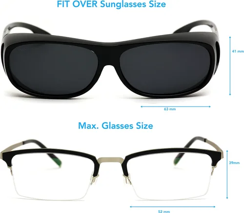 Vista 4 de WearMe Pro - Ajuste polarizado sobre lentes graduados para lentes graduados