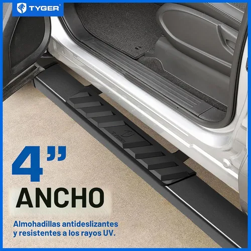 Vista 4 de Tyger Auto Estribos elevadores de 4 pulgadas compatibles con Ford F-150 2009-2014 Supercab TG-RS2F40088 Barras Nerf con rieles laterales