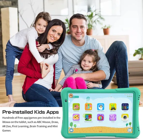 Vista 4 de PRITOM Tableta para niños de 10 pulgadas Android 14, 32GB, Quad-Core, 6000mAh, pantalla IPS HD grande, WiFi 6, cámara dual, Bluetooth, tableta
