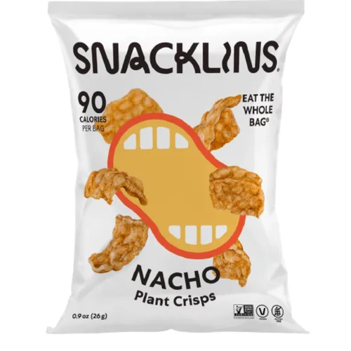 Vista 7 de SNACKLINS Chips Crujientes a Base de Plantas Variedad de 4 Sabores – Nacho, BBQ, Teriyaki, Bahía de Chesapeake, sin gluten, sin granos, 100% kosher