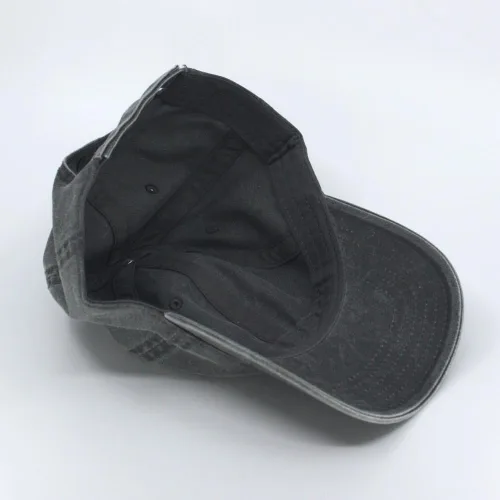 Vista 5 de Gorra de béisbol ajustable de algodón lavado vintage (gris carbón), Gris-Carbón