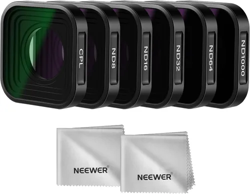 Vista 11 de NEEWER Paquete de 4 filtros ND, juego de filtros de lente de densidad neutra multicapa (ND4/8/16/32) con marco de aluminio y vidrio óptico