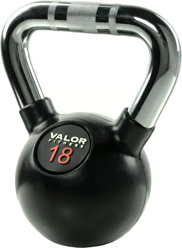 Vista 10 de Valor Fitness Chrome Kettlebells – Solid Cast Iron Kettlebell with Chrome Finish, Strength Training Weight for Swings, Squats, Cleans & Home Gym