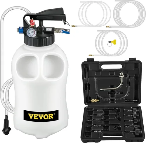Vista 10 de VEVOR Bomba de fluido de transmisión, extractor neumático de líquido de aceite de 8 L, bomba de transferencia de dispensador de recarga ATF con 15